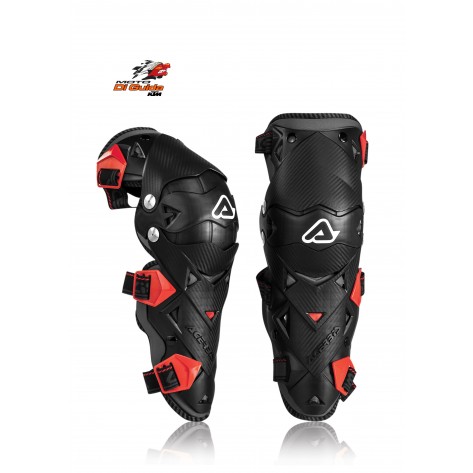 GINOCCHIERE Acerbis IMPACT EVO 3.0 Nero/Rosso, Taglia Unica