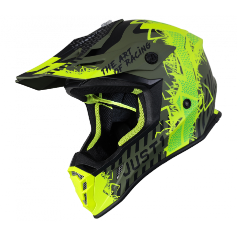 J-38 MASK - MATT FLUO YELLOW -  BLACK - GREEN