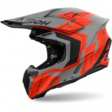 Casco Moto Cross Enduro Airoh TWIST 3 DIZZY Arancio Fluo Opaco MODELLO 2024