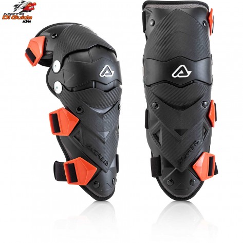 Ginocchiera Bambino Moto Cross Enduro Acerbis IMPACT EVO JUNIOR Nero Rosso