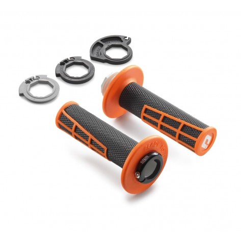 SET DI MANOPOLE AUTOBLOCCANTI ARANCIO/NERO