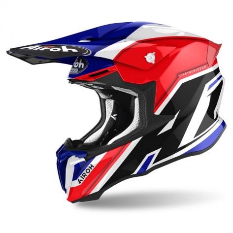 CASCO CROSS ENDURO AIROH Twist 2.0 Blu Shaken