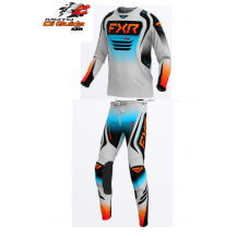 COMPLETO CROSS ENDURO FXR Clutch Pro MX GRIGIO BIANCO ARANCIO