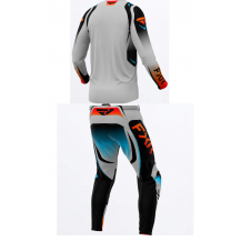 COMPLETO CROSS ENDURO FXR Clutch Pro MX GRIGIO BIANCO ARANCIO