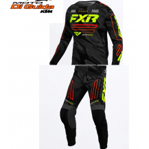 COMPLETO CROSS ENDURO FXR Clutch MX Jersey NERO GRIGIO MIMETICO