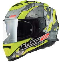 CASCO INTEGRALE LS2 Ff800 Storm Cyborg Giallo Grigio 