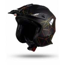 CASCO JET UFO SHERATAN NERO CON LINEE ORO 
