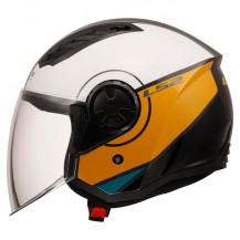 CASCO MOTO JET AIRFLOW II BIANCO NERO MARRONE LUCIDO OFFERTA 2025