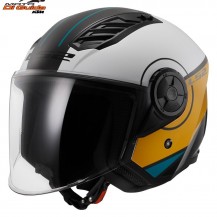 CASCO MOTO JET AIRFLOW II BIANCO NERO MARRONE LUCIDO OFFERTA 2025