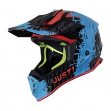 J-38 MASK - GLOSS BLUE-RED BLACK TAGLIA L