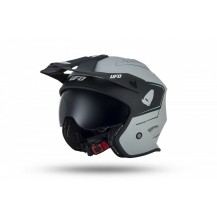 CASCO JET UFO SHERATAN BIANCO CON LINEE AZZURRE