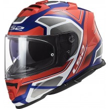 Casco Integrale Moto Doppia Visiera Ls2 FF800 STORM Faster Rosso Blu