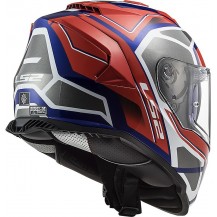 Casco Integrale Moto Doppia Visiera Ls2 FF800 STORM Faster Rosso Blu