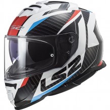 Casco Integrale Moto Doppia Visiera Ls2 FF800 STORM Racer Blu Rosso