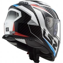 Casco Integrale Moto Doppia Visiera Ls2 FF800 STORM Racer Blu Rosso