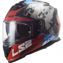 Casco Integrale Moto Ls2 FF800 STORM Sprinter Nero Rosso Titanio