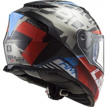 Casco Integrale Moto Ls2 FF800 STORM Sprinter Nero Rosso Titanio