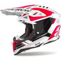 Casco Moto Cross Enduro Airoh AVIATOR 3 SABER Rosso Lucido MODELLO 2024