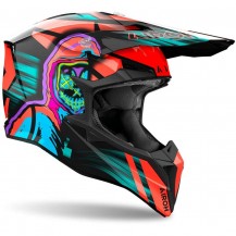 Casco Moto Cross Enduro Airoh WRAAAP CYBER Arancio MODELLO 2024