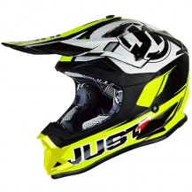 Casco Moto Cross Enduro Just 1 J32 Pro Rave Neon Giallo Nero