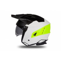 CASCO JET SHERATAN BIANCO, NERO E GIALLO FLUO OPACO 