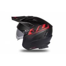 CASCO JET SHERATAN NERO E ROSSO OPACO