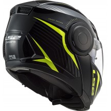 Casco modulare LS2 FF902 SCOPE SKID Nero Giallo fluo