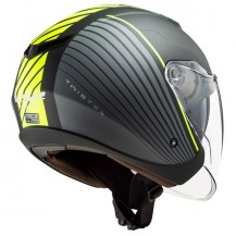 Casco JET LS2 Twister II OF573 LUNA - Nero Opaco Titanio - Doppia Visiera