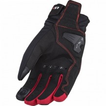 Guanti Moto Ls2 Jet 2WP Mezza Stagione Nero Rosso