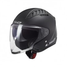 CASCO JET LS2 CON PARASOLE NERO OPACO COPTER URBAN