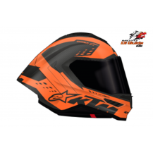 CASCO DA MOTO STRADALE IN CARBONIO ALPINESTARS SUPERTECH R10 TAGLIA M  ARANCIONE E NERO 
