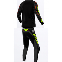 COMPLETO CROSS ENDURO FXR Clutch MX Jersey NERO GRIGIO MIMETICO