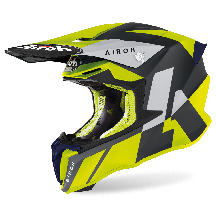 AIROH TWIST 2.0 LIFT YELLOW BLUE MATT – CASCO DA CROSS MOTO MOTOCROSS ENDURO GIALLO NERO BLU