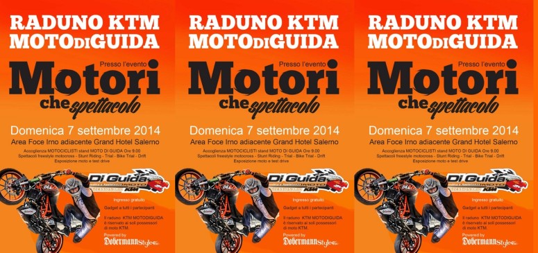 Il primo raduno Monomarca KTM per il Sud Italia organizzato da Moto Di Guida concessionario KTM per Salerno e provincia